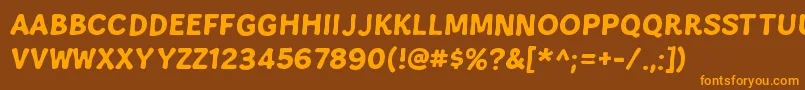 Snowa Font – Orange Fonts on Brown Background