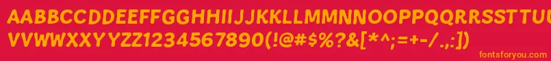 Snowa Font – Orange Fonts on Red Background