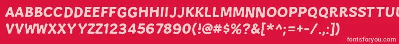 Snowa Font – Pink Fonts on Red Background