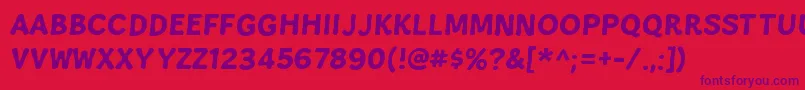 Snowa Font – Purple Fonts on Red Background
