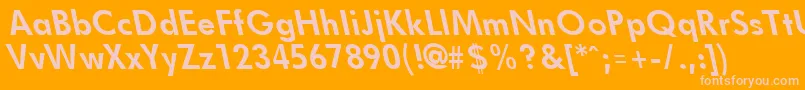 FuturistleftyBold Font – Pink Fonts on Orange Background