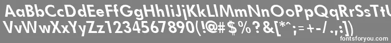 フォントFuturistleftyBold – 灰色の背景に白い文字