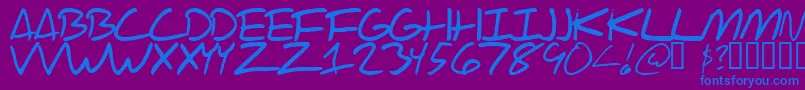 Шрифт Scraotc – синие шрифты на фиолетовом фоне