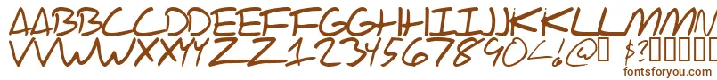 Шрифт Scraotc – коричневые шрифты