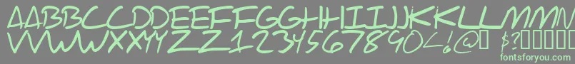 Шрифт Scraotc – зелёные шрифты на сером фоне