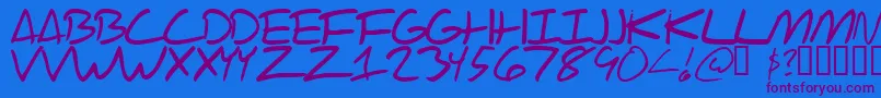 Шрифт Scraotc – фиолетовые шрифты на синем фоне