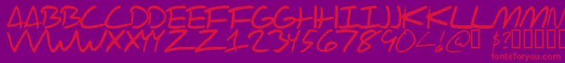 Шрифт Scraotc – красные шрифты на фиолетовом фоне