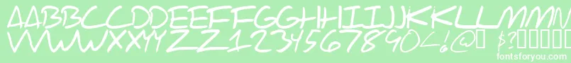 Шрифт Scraotc – белые шрифты на зелёном фоне