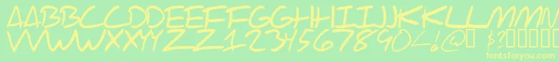 Шрифт Scraotc – жёлтые шрифты на зелёном фоне