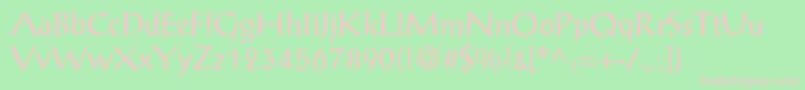 P790RomanRegular Font – Pink Fonts on Green Background