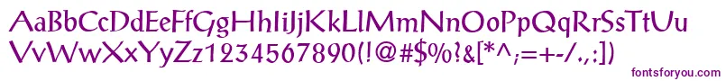 P790RomanRegular Font – Purple Fonts on White Background