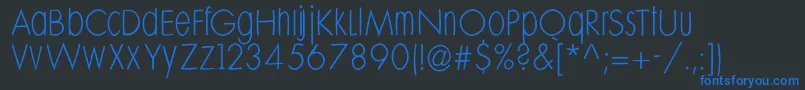 Pastfuturum Font – Blue Fonts on Black Background