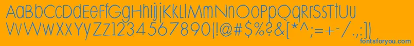 Pastfuturum Font – Blue Fonts on Orange Background