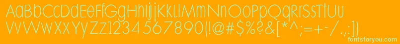 Pastfuturum Font – Green Fonts on Orange Background