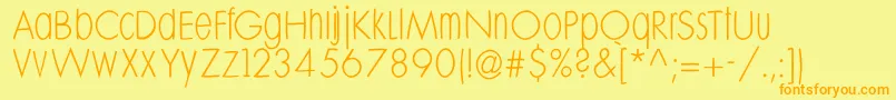 Pastfuturum Font – Orange Fonts on Yellow Background