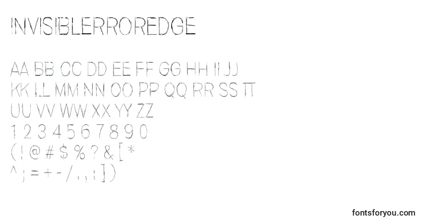 Шрифт InvisiblerrorEdge – алфавит, цифры, специальные символы
