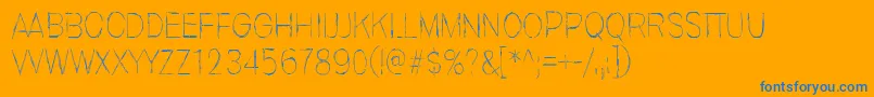InvisiblerrorEdge Font – Blue Fonts on Orange Background
