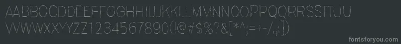 InvisiblerrorEdge Font – Gray Fonts on Black Background