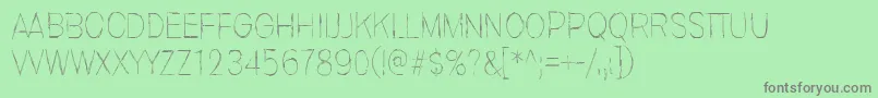 InvisiblerrorEdge Font – Gray Fonts on Green Background