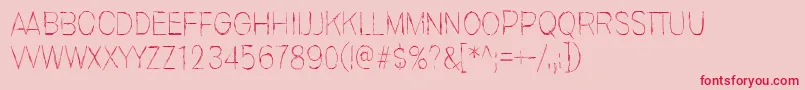InvisiblerrorEdge-Schriftart – Rote Schriften auf rosa Hintergrund