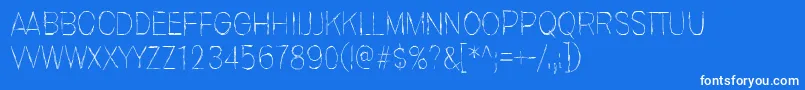 InvisiblerrorEdge Font – White Fonts on Blue Background