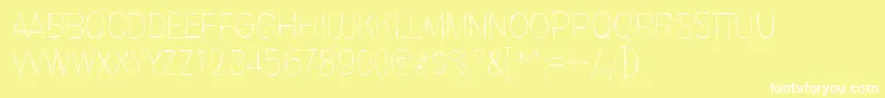 InvisiblerrorEdge Font – White Fonts on Yellow Background