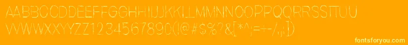 InvisiblerrorEdge-Schriftart – Gelbe Schriften auf orangefarbenem Hintergrund