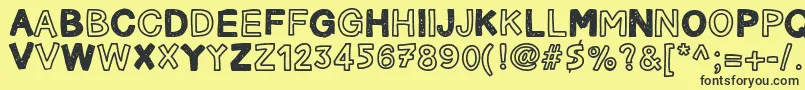 CarnetDeVoyage Font – Black Fonts on Yellow Background