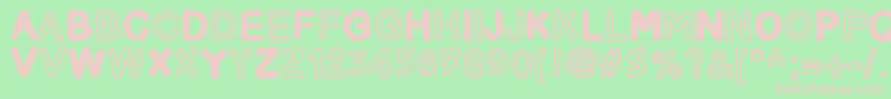 CarnetDeVoyage Font – Pink Fonts on Green Background