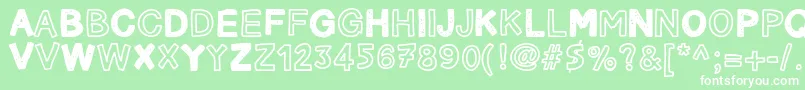 CarnetDeVoyage Font – White Fonts on Green Background