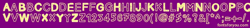 CarnetDeVoyage Font – Yellow Fonts on Purple Background