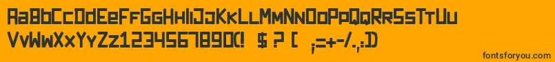 Darkforest Font – Black Fonts on Orange Background