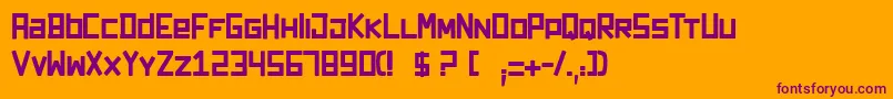 Darkforest Font – Purple Fonts on Orange Background