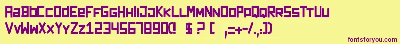 Darkforest Font – Purple Fonts on Yellow Background
