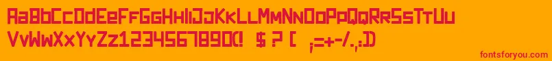 Darkforest Font – Red Fonts on Orange Background