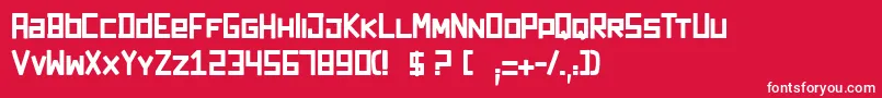 Darkforest Font – White Fonts on Red Background