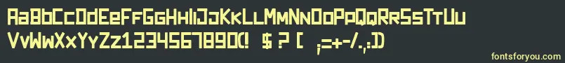 フォントDarkforest – 黒い背景に黄色の文字