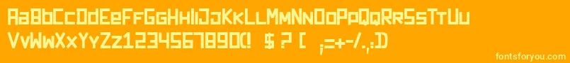 Darkforest Font – Yellow Fonts on Orange Background