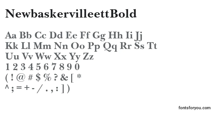 NewbaskervilleettBold-fontti – aakkoset, numerot, erikoismerkit