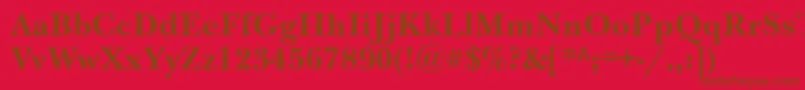NewbaskervilleettBold Font – Brown Fonts on Red Background