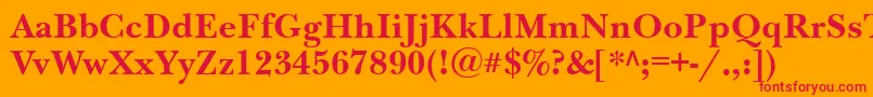 NewbaskervilleettBold Font – Red Fonts on Orange Background