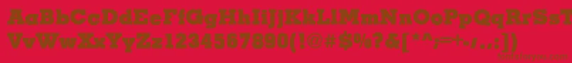 MissouriBoldRegular Font – Brown Fonts on Red Background