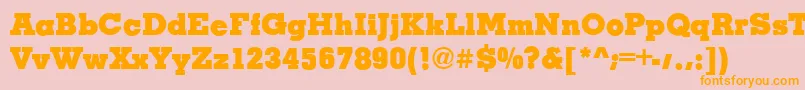 MissouriBoldRegular Font – Orange Fonts on Pink Background