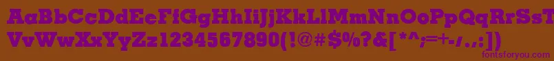 MissouriBoldRegular Font – Purple Fonts on Brown Background