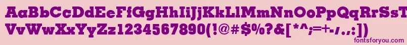 MissouriBoldRegular Font – Purple Fonts on Pink Background