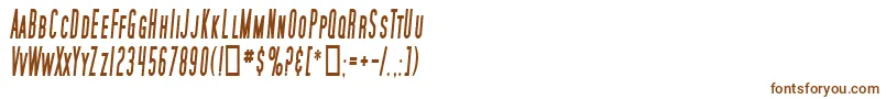 SfMoviePosterCondensedBoldItalic Font – Brown Fonts on White Background