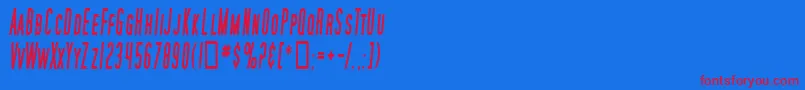 SfMoviePosterCondensedBoldItalic Font – Red Fonts on Blue Background