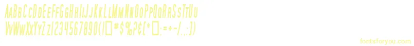 Шрифт SfMoviePosterCondensedBoldItalic – жёлтые шрифты