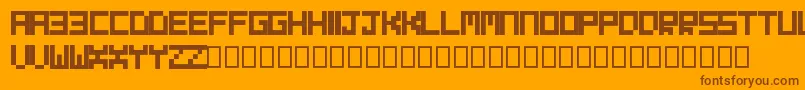 Evilborn Font – Brown Fonts on Orange Background