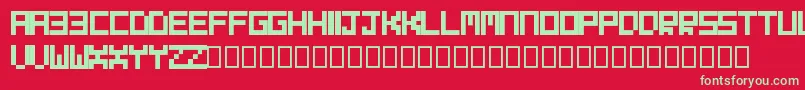 Evilborn Font – Green Fonts on Red Background